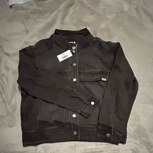 Zyia Active Black Crossroads Denim Jacket